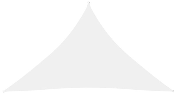 Solsegel Oxfordtyg trekantigt 3,5x3,5x4,9 m vit