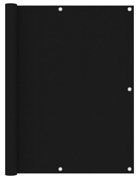 Balkongskärm svart 120x600 cm oxfordtyg