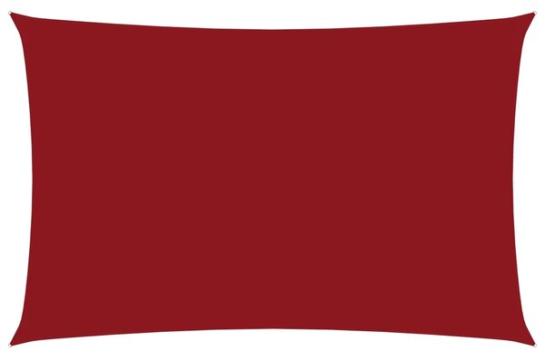 Solsegel oxfordtyg rektangulärt 2x4,5 m röd