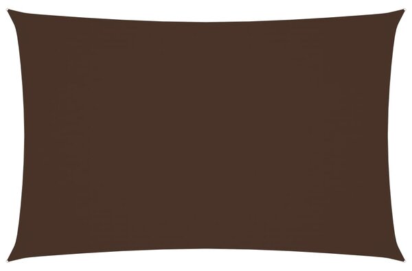 Solsegel oxfordtyg rektangulärt 2x5 m brun