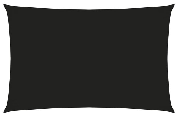 Solsegel oxfordtyg rektangulärt 2x5 m svart