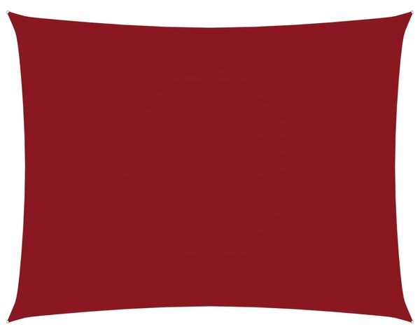 Solsegel oxfordtyg rektangulärt 2,5x3,5 m röd