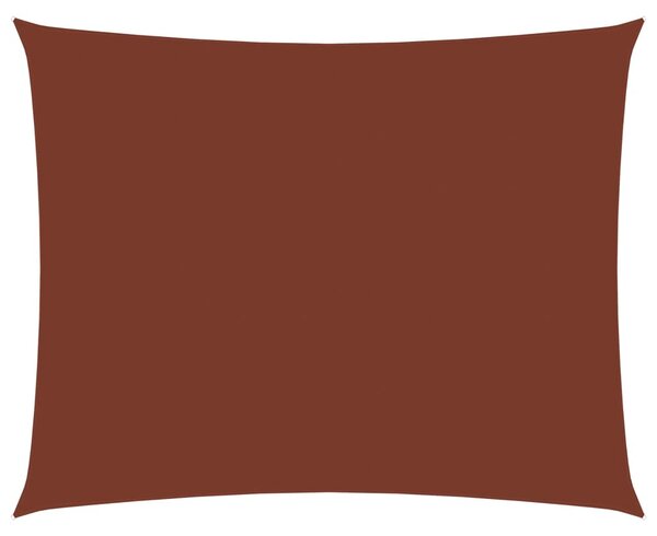 Solsegel oxfordtyg rektangulärt 2x3,5 m terracotta