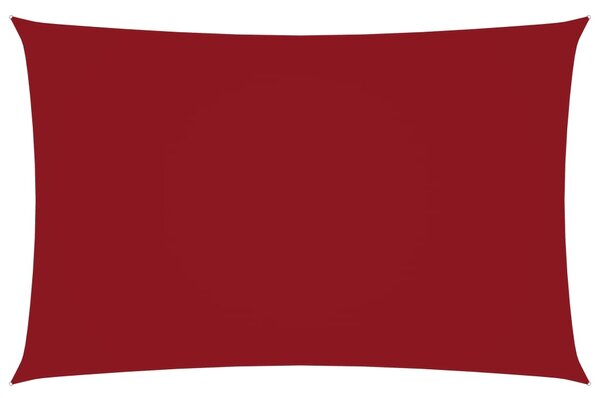 Solsegel oxfordtyg rektangulärt 2x5 m röd