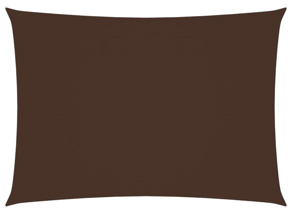 Solsegel oxfordtyg rektangulärt 2x4 m brun