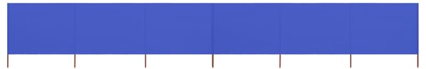 Vindskydd 6 paneler tyg 800x120 cm azurblå