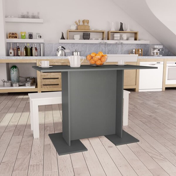 Matbord grå 110x60x75 cm konstruerat trä