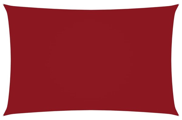 Solsegel oxfordtyg rektangulärt 4x7 m röd