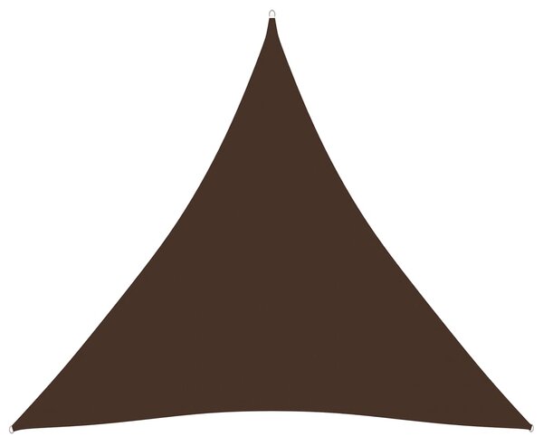 Solsegel oxfordtyg trekantigt 3x3x3 m brun