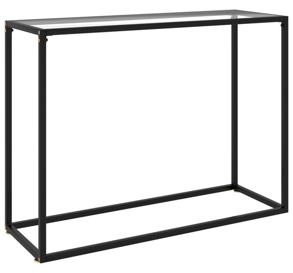 Konsolbord transparent 100x35x75 cm härdat glas