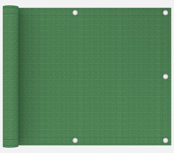 Balkongskärm ljusgrön 75x600 cm HDPE
