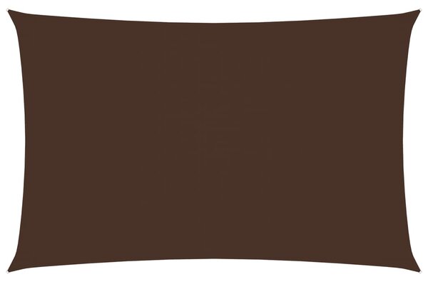 Solsegel oxfordtyg rektangulärt 2,5x5 m brun