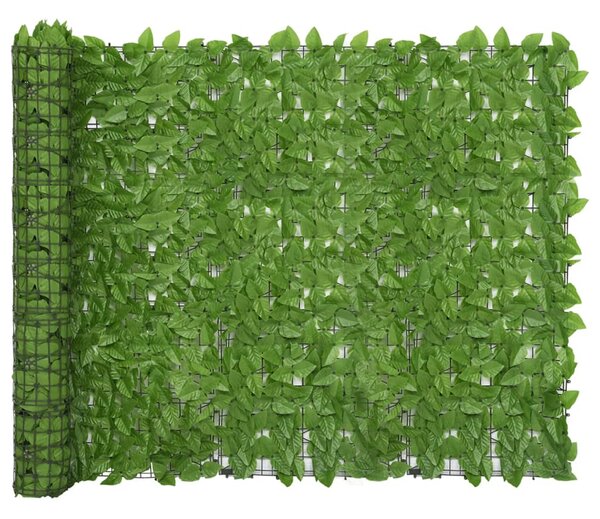 Balkongskärm gröna blad 300x150 cm