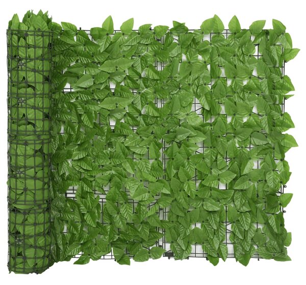 Balkongskärm gröna blad 500x100 cm
