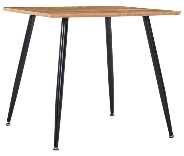 Matbord ek och svart 80,5x80,5x73 cm MDF