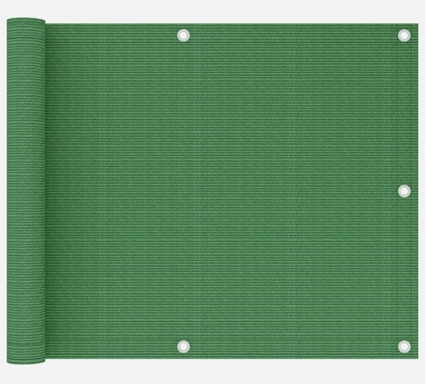 Balkongskärm ljusgrön 75x300 cm HDPE