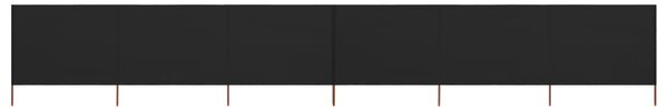 Vindskydd 6 paneler tyg 800x80 cm svart