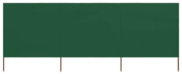 Vindskydd 3 paneler tyg 400x80 cm grön