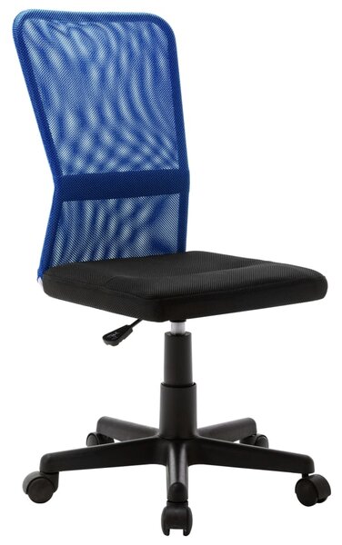 Kontorsstol svart och blå 44x52x100 cm nättyg