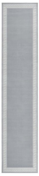 Gångmatta grå BCF med bårdmönster 60x300 cm