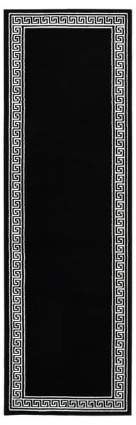 Gångmatta svart BCF med motivbård 60x150 cm