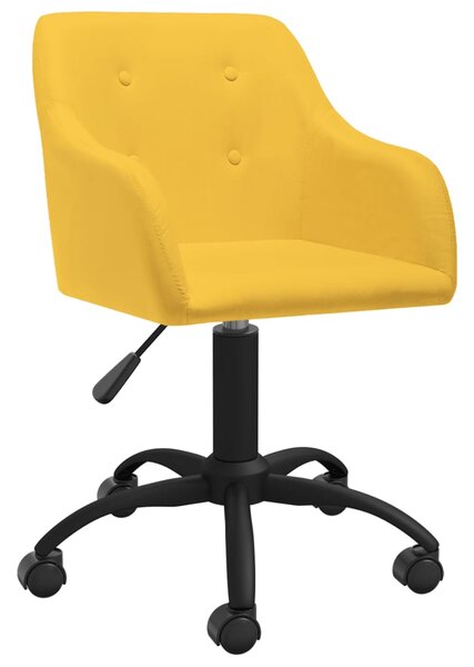 Snurrbar kontorsstol gul tyg