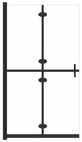 Hopfällbar duschvägg med klart ESG-glas 70x190 cm