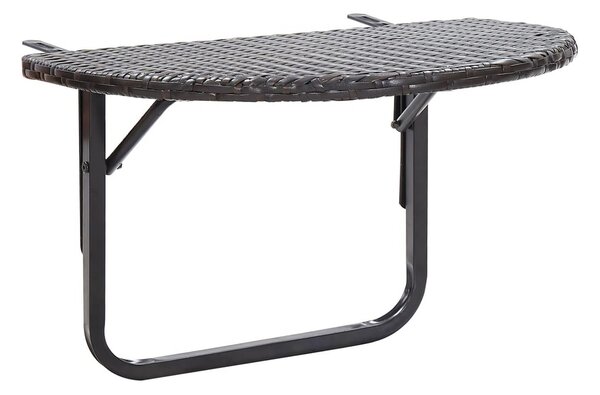 Balkongbord brun 60x60x40 cm konstrotting - Brun