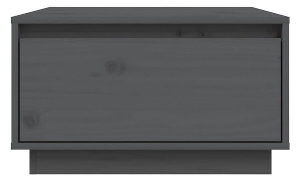 Soffbord grå 55x56x32 cm massiv furu - Grå