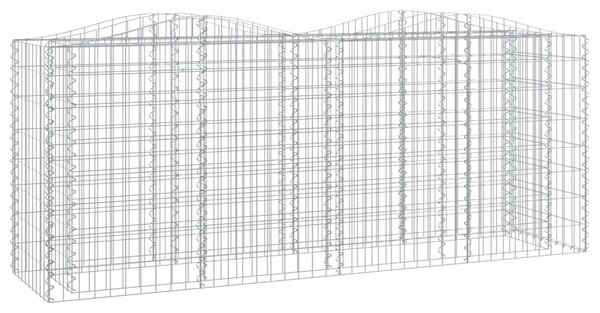 Gabion bågformad 200x50x100 cm galvaniserat järn