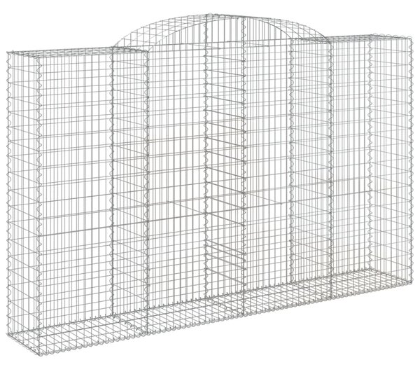 Gabion bågformad 300x50x180/200 cm galvaniserat järn