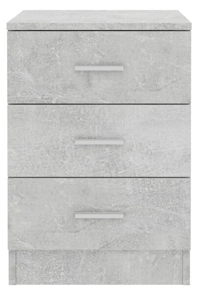 Sängbord betonggrå 38x35x56 cm spånskiva - Grå