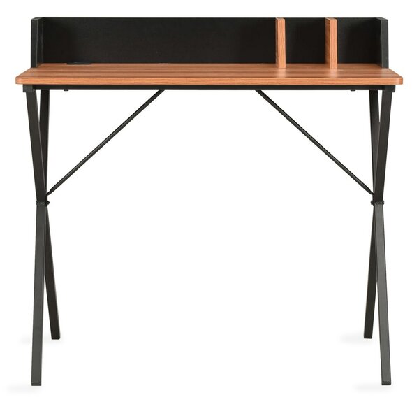 Skrivbord svart och brun 80x50x84 cm - Svart