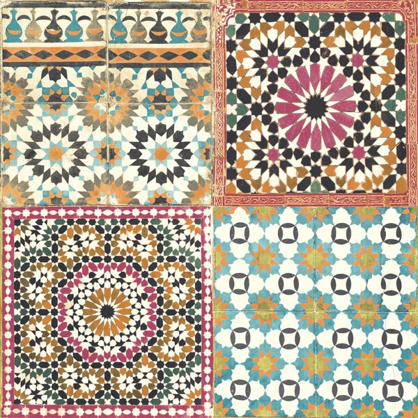 DUTCH WALLCOVERINGS Tapet marockanskt mönster flerfärgad