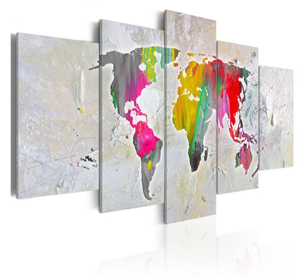 Tavla Illustration Of The World 100x50 - Artgeist sp. z o. o