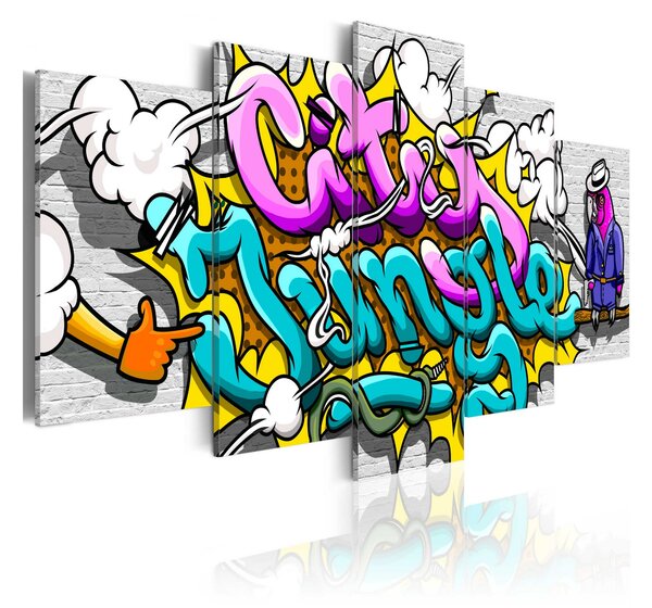 Tavla Graffiti City Jungle 100x50 - Artgeist sp. z o. o