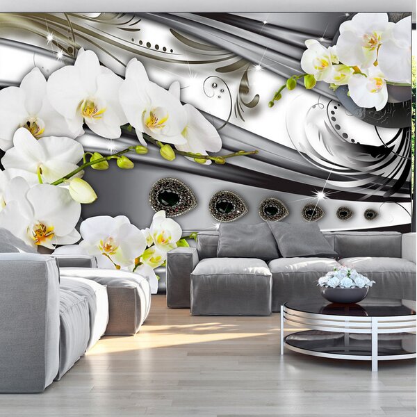 Fototapet Orchids & Jewelry 100x70 - Artgeist sp. z o. o