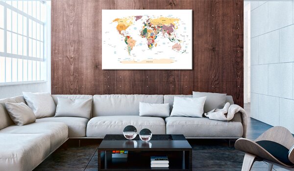 Tavla World Map: Travel Around the World 60x40 - Artgeist sp. z o. o