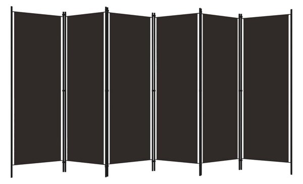 Rumsavdelare 6 paneler brun 300x180 cm - Brun
