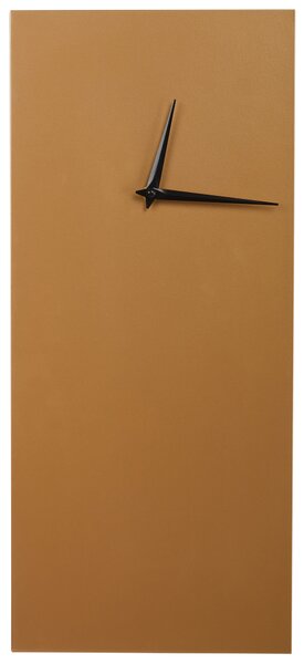 Väggklocka Guld Järn Ram 22 x 50 cm Målad Finish Rektangulär Form Minimalistisk Modern Design Hem Accessoarer Dekorera Vardagsrum Sovrum Beliani