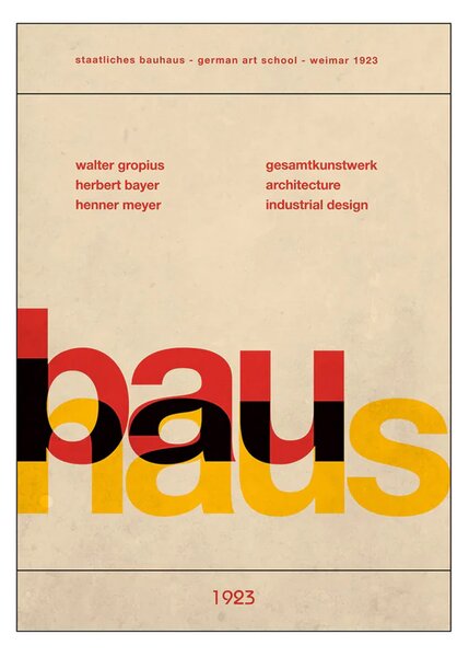 Poster PSTR Studio Bauhaus Art School 30x40 cm