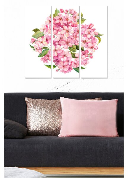 Canvastavla Floral 3-pack Flerfärgad - 20x50 cm