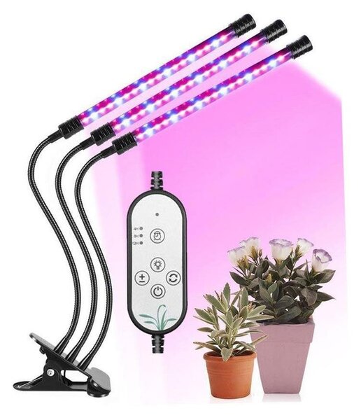 LED ljusreglerad bordslampa med en clip för growing plants LED/12W/5V