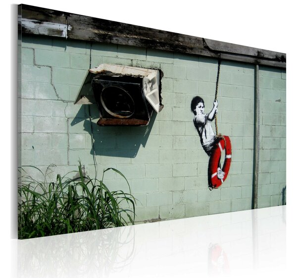 Tavla Boy On A Swing Banksy 60x40 - Artgeist sp. z o. o