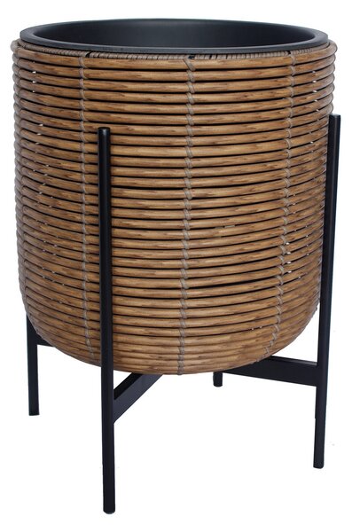 Blomkruka Wicker på stativ 38x38xH49 cm Brun -