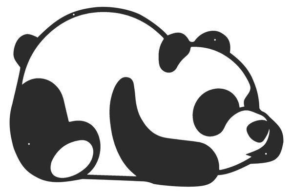 Väggdekor Svart Panda1