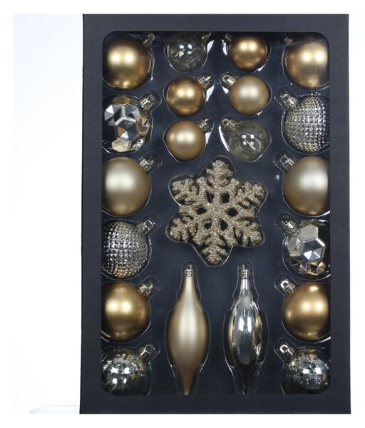 Kit of Christmas ornaments 25 delar guld/silver