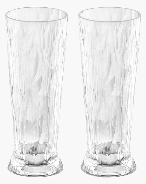 Koziol - Ölglas 2-pack Club No. 11 500 ml - Transparent - Ölglas - Från Homeroom