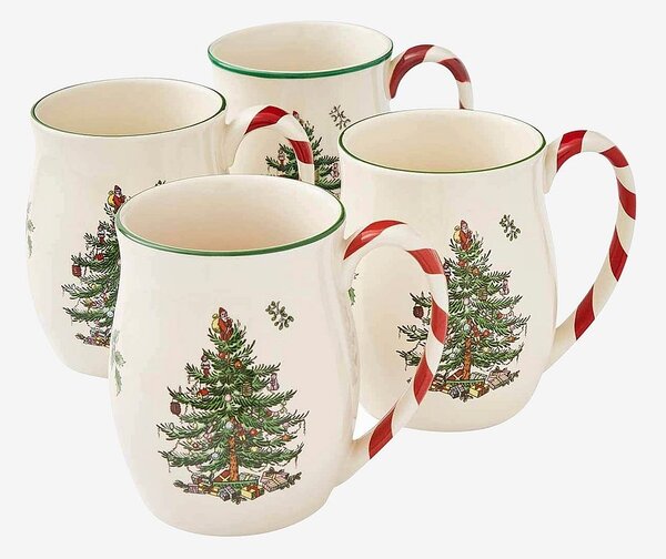 Spode - Mugg Christmas Tree 40 cl 4-pack - Vit - Koppar & muggar - Från Homeroom