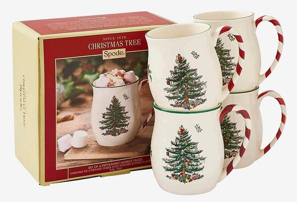 Spode - Mugg Christmas Tree 40 cl 4-pack - Vit - Koppar & muggar - Från Homeroom